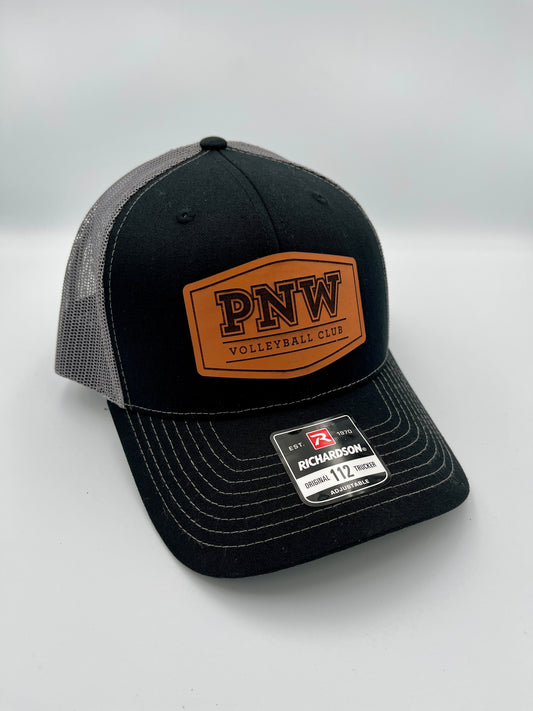 Premium Leather Patch Trucker Hat
